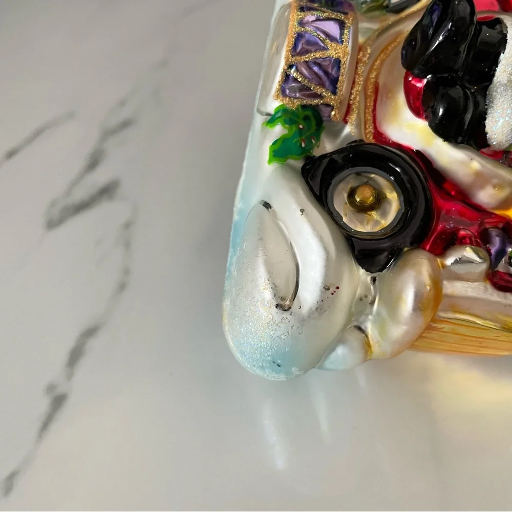 Santa & Snowman in Car Ornament by Christopher Radko